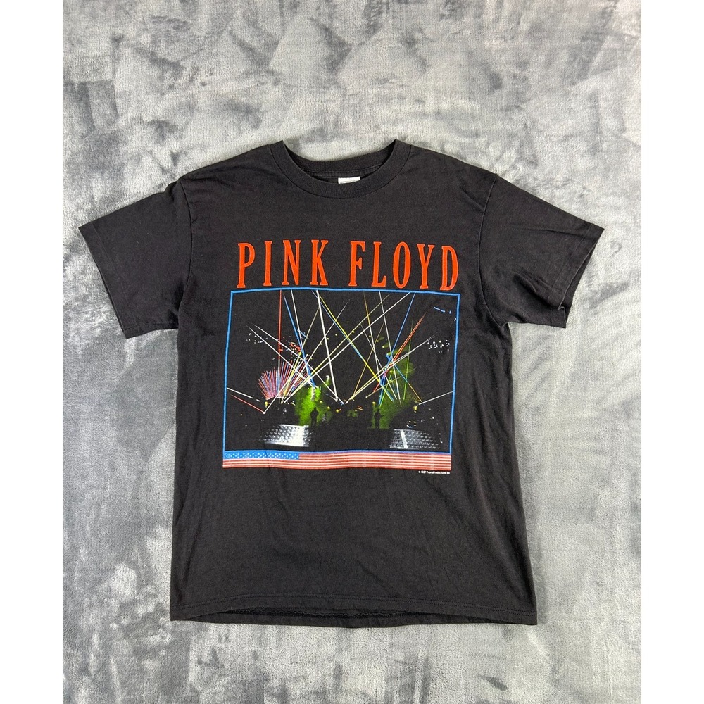 True Vintage‎ 1987 Pink Floyd American World Tour 2 Sided Single Stitch Tee L